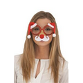 Red Glitter Santa Hat Glasses W/Red Nose & White Mustache